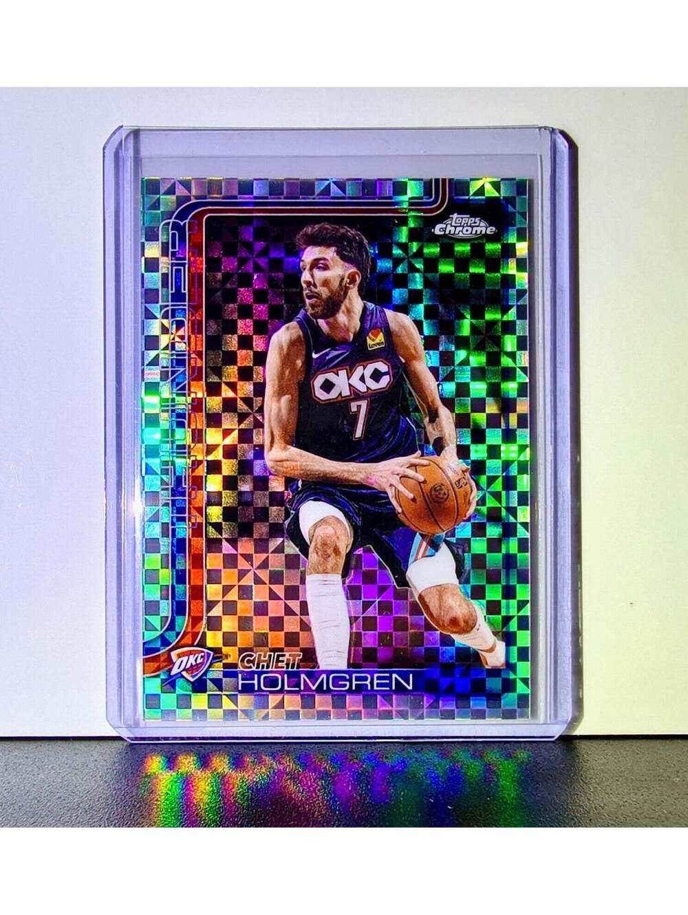 Chet Holmgren 2025-26 NBA Topps Chrome Update X-Fractor #31 Card Thunder